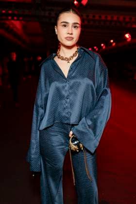 MFW - Roberto Cavalli Front Row MILAN, ITALY - FEBRUARY 27: Clotilde Esposito attends Roberto Cavalli’s fashion show during the Milan Fashion Week - Womenswear Fall Winter 2025 2026 on February 27, 2025 in Milan, Italy. Photo by Marco Piovanotto ABACAPRESS.COM Milan Italy  Copyright: xPiovanottoxMarco ABACAx