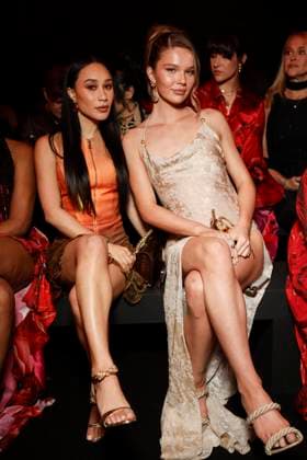 MFW - Roberto Cavalli Front Row MILAN, ITALY - FEBRUARY 27: Ellie Thumann attends Roberto Cavalli’s fashion show during the Milan Fashion Week - Womenswear Fall Winter 2025 2026 on February 27, 2025 in Milan, Italy. Photo by Marco Piovanotto ABACAPRESS.COM Milan Italy  Copyright: xPiovanottoxMarco ABACAx