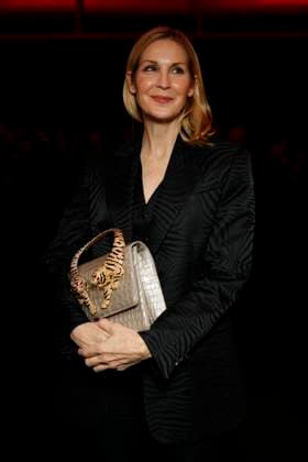 MFW - Roberto Cavalli Front Row MILAN, ITALY - FEBRUARY 27: Kelly Rutherford attends Roberto Cavalli’s fashion show during the Milan Fashion Week - Womenswear Fall Winter 2025 2026 on February 27, 2025 in Milan, Italy. Photo by Marco Piovanotto ABACAPRESS.COM Milan Italy  Copyright: xPiovanottoxMarco ABACAx