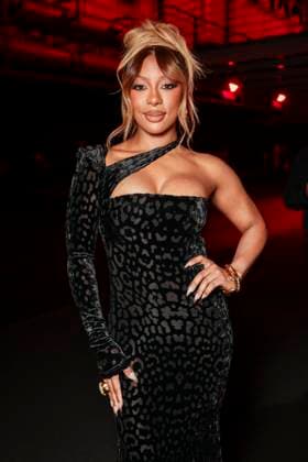 MFW - Roberto Cavalli Front Row MILAN, ITALY - FEBRUARY 27: Victoria Monet attends Roberto Cavalli’s fashion show during the Milan Fashion Week - Womenswear Fall Winter 2025 2026 on February 27, 2025 in Milan, Italy. Photo by Marco Piovanotto ABACAPRESS.COM Milan Italy  Copyright: xPiovanottoxMarco ABACAx