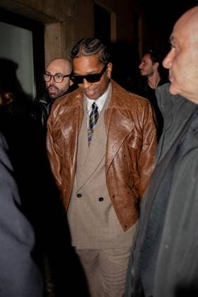 ASAP Rocky At Ray Ban Party - Milan AASAP Rocky seen arriving at Rayban for ASAP Rocky dinner during the Milan Fashion Week Womenswear Fall Winter 2025 2026 on February 27, 2025 in Milan, Italy. Photo by Florian Poitout ABACAPRESS.COM Milan Italy  Copyright: xPoitoutxFlorian ABACAx
