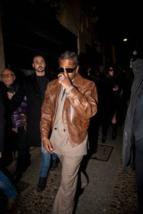 ASAP Rocky At Ray Ban Party - Milan AASAP Rocky seen arriving at Rayban for ASAP Rocky dinner during the Milan Fashion Week Womenswear Fall Winter 2025 2026 on February 27, 2025 in Milan, Italy. Photo by Florian Poitout ABACAPRESS.COM Milan Italy  Copyright: xPoitoutxFlorian ABACAx