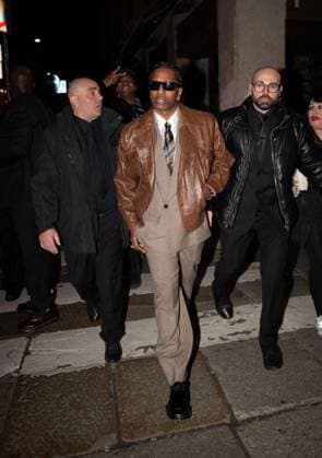 ASAP Rocky At Ray Ban Party - Milan AASAP Rocky seen arriving at Rayban for ASAP Rocky dinner during the Milan Fashion Week Womenswear Fall Winter 2025 2026 on February 27, 2025 in Milan, Italy. Photo by Florian Poitout ABACAPRESS.COM Milan Italy  Copyright: xPoitoutxFlorian ABACAx