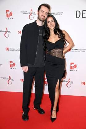 Tom Hengelbrock and girlfriend Melisa at the 16 German Music Authors Award of GEMA 2025 at The Ritz Carlton Hotel Berlin, 27 02 2025 Foto:xN.xKubelkax xFuturexImagex musikautorenpreis_5201