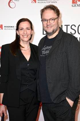 Ulrike Frank and Marc Schubring at the 16 German Music Writers Prize of GEMA 2025 at The Ritz Carlton Hotel Berlin, 27 02 2025 Foto:xN.xKubelkax xFuturexImagex musikautorenpreis_5212