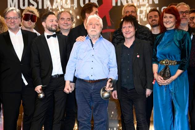 The award winners and laudators at the 16 GEMA German Music Authors Award 2025 at The Ritz Carlton Hotel Berlin, 27 02 2025 Foto:xN.xKubelkax xFuturexImagex musikautorenpreis_5312