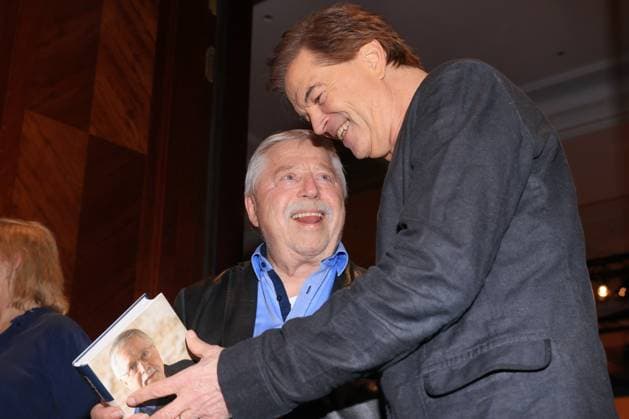 27 02 2025 , Wolf Biermann and Campino on the red carpet for the German Music Author Award 2025, The Ritz Carlton, Berlin, Berlin
