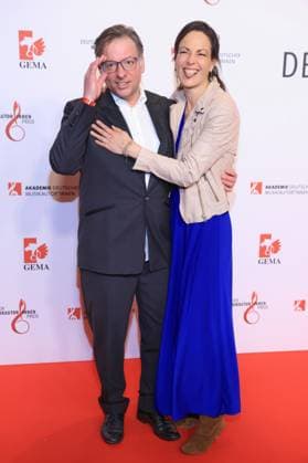 27 02 205, Martin and Annic Barbara Lingnau on the red carpet for the German Music Author Award 2025, The Ritz Carlton, Berlin, Berlin
