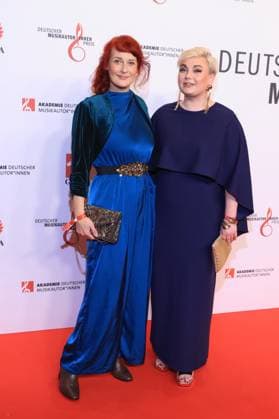 27 02 205, Diane Weigmann and Ela Steinmetz on the red carpet for the German Music Authors Award 2025, The Ritz Carlton, Berlin, Berlin
