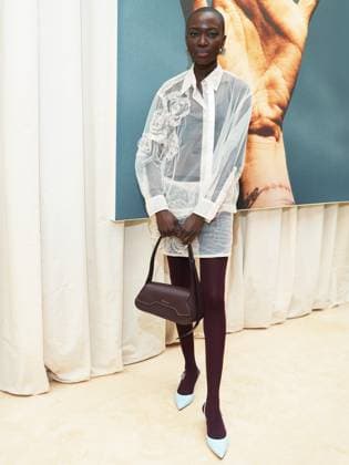 Milan, Milan Women s Fashion Week: Fall Winter 2025 26 - Santoni Presentation - Guests In the photo: Amina Seck  Copyright: xRiccardoxGiordanox xipa-agency.netx xRiccardoxGiordanox IPA_Agency_IPA54689229