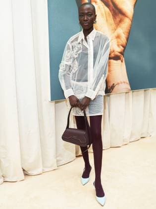 Milan, Milan Women s Fashion Week: Fall Winter 2025 26 - Santoni Presentation - Guests In the photo: Amina Seck  Copyright: xRiccardoxGiordanox xipa-agency.netx xRiccardoxGiordanox IPA_Agency_IPA54689230