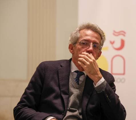 February 28, 2025, Napoli, Campania, Italia: Naples 28 02 2025 at the San Carlo theater the press conference was held to kick off the celebrations for the 2500 years of history of the city of Naples..A year of events, exhibitions, shows and cultural initiatives that will pay homage to the rich historical, artistic, scientific and identity heritage of Neapolis..In the photo: the Mayor of Naples Gaetano Manfredi Napoli Italia - ZUMAs236 20250228_aap_s236_011 Copyright: xFabioxSassox