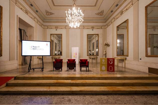 February 28, 2025, Napoli, Campania, Italia: Naples 28 02 2025 at the San Carlo theater the press conference was held to kick off the celebrations for the 2500 years of history of the city of Naples..A year of events, exhibitions, shows and cultural initiatives that will pay homage to the rich historical, artistic, scientific and identity heritage of Neapolis..In the photo: the Mayor of Naples Gaetano Manfredi and the Councilor for Tourism of the Municipality of Naples Teresa Armato and Laura Valente artistic director Napoli Italia - ZUMAs236 20250228_aap_s236_033 Copyright: xFabioxSassox