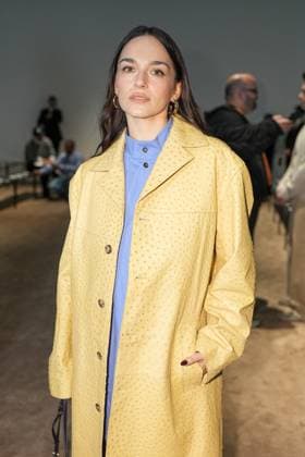 Milan, Milan Women s Fashion Week: Fall Winter 2025 26 - Tod s Fashion Show - front row Milan, Milan Women s Fashion Week: Fall Winter 2025 26 - Tod s fashion show - front row - In the photo: Emanuela Postacchini MILAN Italy  Copyright: xIPA ABACAx