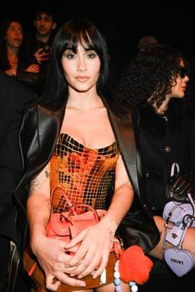 Milan, Milan Women s Fashion Week: Fall Winter 2025 - Women s Fashion, Fall Winter 2025.- Versace fashion show - guests. in the photo: Aitana  Copyright: xSimonaxChiocciax xipa-agency.netx xSimonaxChiocciax IPA_Agency_IPA54704363