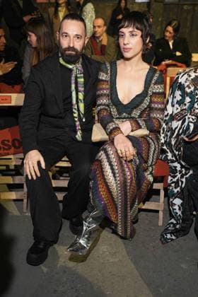 Milan, Milan Women s Fashion Week: Fall Winter 2025 26 - Women s Fashion, Fall Winter 2025 26 - Missoni fashion show - front row in the photo: Fausto Lama and California by Coma_Cose  Copyright: xRiccardoxGIordanox xipa-agency.netx xRiccardoxGIordanox IPA_Agency_IPA54707054