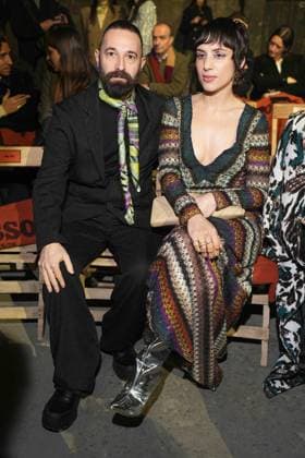 Milan, Milan Women s Fashion Week: Fall Winter 2025 26 - Women s Fashion, Fall Winter 2025 26 - Missoni fashion show - front row in the photo: Fausto Lama and California by Coma_Cose  Copyright: xRiccardoxGIordanox xipa-agency.netx xRiccardoxGIordanox IPA_Agency_IPA54707064