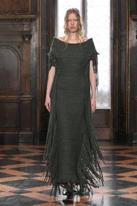 Milan, Milan Women s Fashion Week: Fall Winter 2025 - Women s Fashion, Fall Winter 2025.- Institution by Galib Gassanoff fashion show - catwalk. in the photo: model  Copyright: xSimonaxChiocciax xipa-agency.netx xSimonaxChiocciax IPA_Agency_IPA54709258