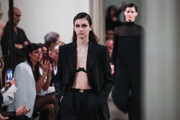 Milan, Milan Women s Fashion Week: Fall Winter 2025 - Women s Fashion, Fall Winter 2025 - Elisabetta Franchi Fashion Show - Catwalk. In the photo: Model  Copyright: xAlessandroxBremecx xipa-agency.netx xx IPA_Agency_IPA54712903