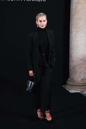 Milan, Milan Women s Fashion Week: Fall Winter 2025 - Women s Fashion, Fall Winter 2025 - Elisabetta Franchi Fashion Show - Front Row Guests. In the photo: Caroline Caro Daur (Influencer)  Copyright: xAlessandroxBremecx xipa-agency.netx xx IPA_Agency_IPA54713351