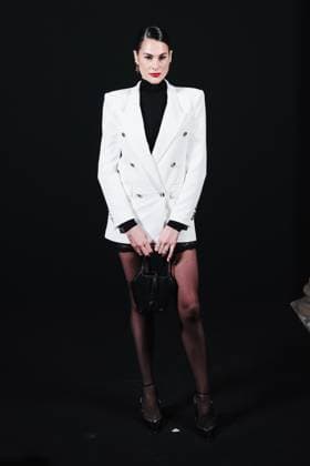 Milan, Milan Women s Fashion Week: Fall Winter 2025 - Women s Fashion, Fall Winter 2025 - Elisabetta Franchi Fashion Show - Front Row Guests. In the photo: Francesca Sofia Novello (Influencer and model)  Copyright: xAlessandroxBremecx xipa-agency.netx xx IPA_Agency_IPA54713362