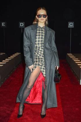 Milan, Milan Women s Fashion Week: Fall Winter 2025 - Ferrari Fashion Show - Guests Milan, Milan Women s Fashion Week: Fall Winter 2025 - Women s Fashion, Fall Winter 2025.- Ferrari fashion show - catwalk. in the photo: Ellie Thumann MILAN Italy  Copyright: xIPA ABACAx