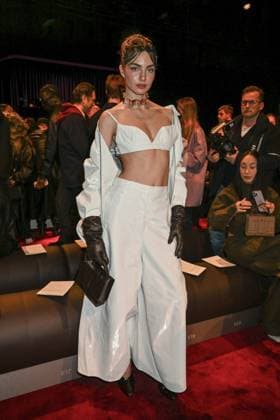 Milan, Milan Women s Fashion Week: Fall Winter 2025 - Ferrari Fashion Show - Guests Milan, Milan Women s Fashion Week: Fall Winter 2025 - Women s Fashion, Fall Winter 2025.- Ferrari fashion show - catwalk. in the photo: Tina Kunakey MILAN Italy  Copyright: xIPA ABACAx