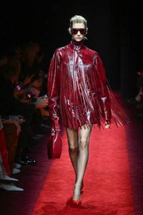 Milan, Milan Women s Fashion Week: Fall Winter 2025 - Ferrari Fashion Show - Catwalk Milan, Milan Women s Fashion Week: Fall Winter 2025 - Women s Fashion, Fall Winter 2025.- Ferrari fashion show - catwalk. in the photo: model MILAN Italy  Copyright: xIPA ABACAx