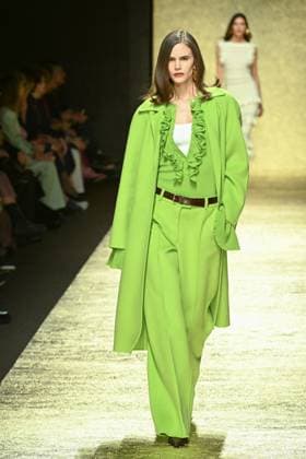 Milan, Milan Women s Fashion Week: Fall Winter 2025 - Luisa Spagnoli Fashion Show - Catwalk Milan, Milan Women s Fashion Week: Fall Winter 2025 - Women s Fashion, Fall Winter 2025.- Luisa Spagnoli fashion show - catwalk. in the photo: model MILAN Italy  Copyright: xIPA ABACAx