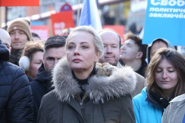 News Themen der Woche KW09 News Bilder des Tages March 1, 2025, Berlin, Berlin, Germany: March 1, 2025: Yulia Navalnaya, the widow of the late Russian opposition leader Alexei Navalny in a demonstration against Vladimir Putin which began at Potsdamer Platz. Berlin Germany - ZUMAh16_ 20250301_zaf_h16_004 Copyright: xDanxHerrickx