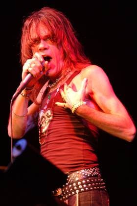**FILE PHOTO** David Johansen Has Passed Away. MIAMI BEACH, FL - NOVEMBER 30: David Johansen of The New York Dolls performs during Art Basel week on Miami Beach on November 30, 2005 in Miami Beach, Florida. Credit Larry Marano 2005 Copyright: xmpi04 MediaPunchx