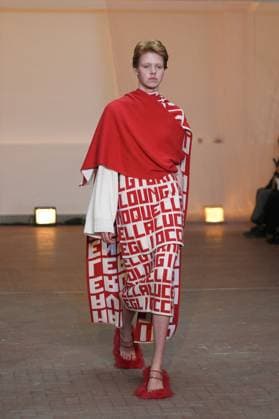 Milan, Milan Women s Fashion Week: Fall Winter 2025 26 - Women s Fashion, Fall Winter 2025 26 - MSGM fashion show - catwalk in the photo: Model  Copyright: xRiccardoxGIordanox xipa-agency.netx xRiccardoxGiordanox IPA_Agency_IPA54759294