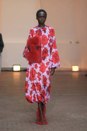 Milan, Milan Women s Fashion Week: Fall Winter 2025 26 - Women s Fashion, Fall Winter 2025 26 - MSGM fashion show - catwalk in the photo: Model  Copyright: xRiccardoxGIordanox xipa-agency.netx xRiccardoxGiordanox IPA_Agency_IPA54759623