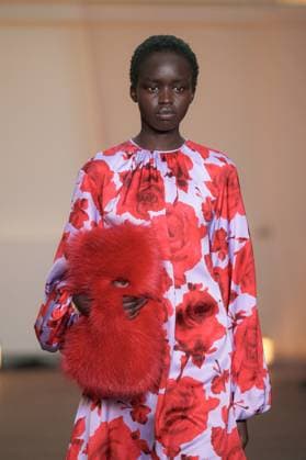 Milan, Milan Women s Fashion Week: Fall Winter 2025 26 - Women s Fashion, Fall Winter 2025 26 - MSGM fashion show - catwalk in the photo: Model  Copyright: xRiccardoxGIordanox xipa-agency.netx xRiccardoxGiordanox IPA_Agency_IPA54759632