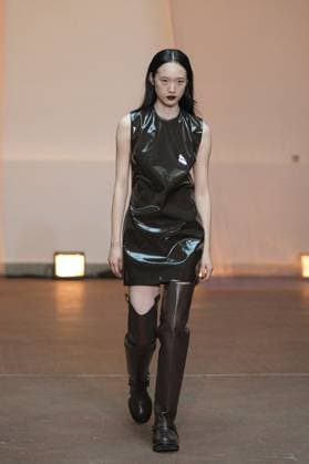 Milan, Milan Women s Fashion Week: Fall Winter 2025 26 - MSGM Fashion Show - Catwalk Milan, Milan Women s Fashion Week: Fall Winter 2025 26 - Women s Fashion, Fall Winter 2025 26 - MSGM fashion show - catwalk in the photo: Model MILAN Italy  Copyright: xIPA ABACAx