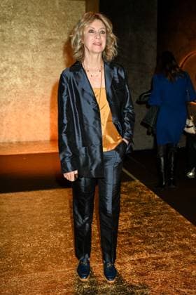 Milan, Milan Women s Fashion Week: Fall Winter 2025 - Women s Fashion, Fall Winter 2025.- Luisa Spagnoli fashion show - guests. in the photo: Margherita Buy  Copyright: xSimonaxChiocciax xipa-agency.netx xSimonaxChiocciax IPA_Agency_IPA54761774