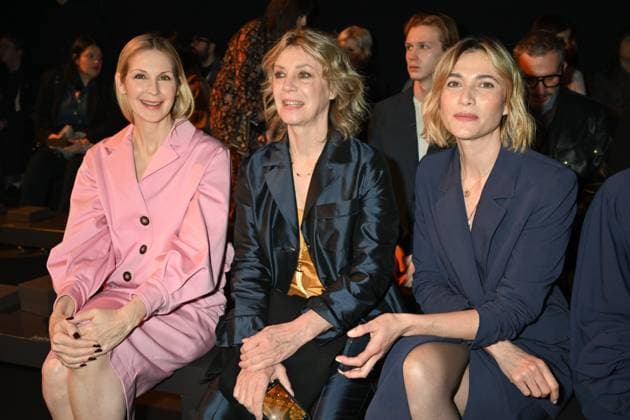 Milan, Milan Women s Fashion Week: Fall Winter 2025 - Women s Fashion, Fall Winter 2025.- Luisa Spagnoli fashion show - guests. in the photo: Margherita Buy, Anna Foglietta, Kelly Rutherford  Copyright: xSimonaxChiocciax xipa-agency.netx xSimonaxChiocciax IPA_Agency_IPA54761830