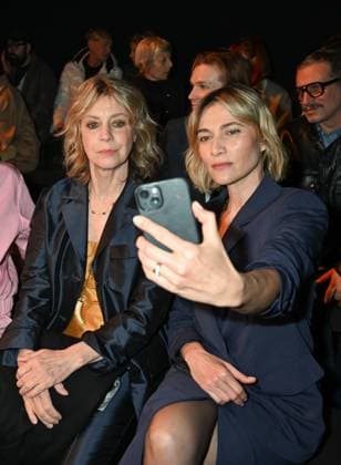 Milan, Milan Women s Fashion Week: Fall Winter 2025 - Women s Fashion, Fall Winter 2025.- Luisa Spagnoli fashion show - guests. in the photo: Margherita Buy, Anna Foglietta  Copyright: xSimonaxChiocciax xipa-agency.netx xSimonaxChiocciax IPA_Agency_IPA54761834