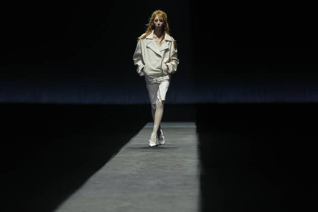 Milan, Milan Women s Fashion Week: Fall Winter 2025 26 - Women s Fashion, Fall Winter 2025 26 - Aniye Records fashion show - catwalk in the photo: Model  Copyright: xRiccardoxGIordanox xipa-agency.netx xRiccardoxGiordanox IPA_Agency_IPA54761905