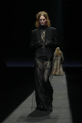 Milan, Milan Women s Fashion Week: Fall Winter 2025 26 - Women s Fashion, Fall Winter 2025 26 - Aniye Records fashion show - catwalk in the photo: Model  Copyright: xRiccardoxGIordanox xipa-agency.netx xRiccardoxGiordanox IPA_Agency_IPA54762094