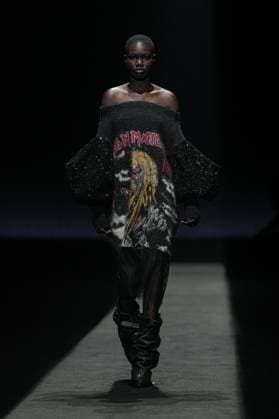 Milan, Milan Women s Fashion Week: Fall Winter 2025 26 - Women s Fashion, Fall Winter 2025 26 - Aniye Records fashion show - catwalk in the photo: Model  Copyright: xRiccardoxGIordanox xipa-agency.netx xRiccardoxGiordanox IPA_Agency_IPA54762162