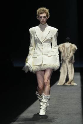 Milan, Milan Women s Fashion Week: Fall Winter 2025 26 - Women s Fashion, Fall Winter 2025 26 - Aniye Records fashion show - catwalk in the photo: Model  Copyright: xRiccardoxGIordanox xipa-agency.netx xRiccardoxGiordanox IPA_Agency_IPA54761947