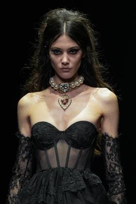 Milan, Milan Women s Fashion Week: Fall Winter 2025 26 - Women s Fashion, Fall Winter 2025 26 - Aniye Records fashion show - catwalk in the photo: Model  Copyright: xRiccardoxGIordanox xipa-agency.netx xRiccardoxGiordanox IPA_Agency_IPA54762276