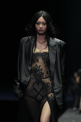 Milan, Milan Women s Fashion Week: Fall Winter 2025 26 - Women s Fashion, Fall Winter 2025 26 - Aniye Records fashion show - catwalk in the photo: Model  Copyright: xRiccardoxGIordanox xipa-agency.netx xRiccardoxGiordanox IPA_Agency_IPA54762292