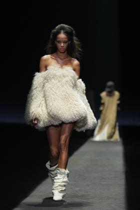 Milan, Milan Women s Fashion Week: Fall Winter 2025 26 - Women s Fashion, Fall Winter 2025 26 - Aniye Records fashion show - catwalk in the photo: Model  Copyright: xRiccardoxGIordanox xipa-agency.netx xRiccardoxGiordanox IPA_Agency_IPA54761961