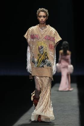 Milan, Milan Women s Fashion Week: Fall Winter 2025 26 - Women s Fashion, Fall Winter 2025 26 - Aniye Records fashion show - catwalk in the photo: Model  Copyright: xRiccardoxGIordanox xipa-agency.netx xRiccardoxGiordanox IPA_Agency_IPA54761980