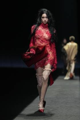 Milan, Milan Women s Fashion Week: Fall Winter 2025 26 - Women s Fashion, Fall Winter 2025 26 - Aniye Records fashion show - catwalk in the photo: Model  Copyright: xRiccardoxGIordanox xipa-agency.netx xRiccardoxGiordanox IPA_Agency_IPA54761992
