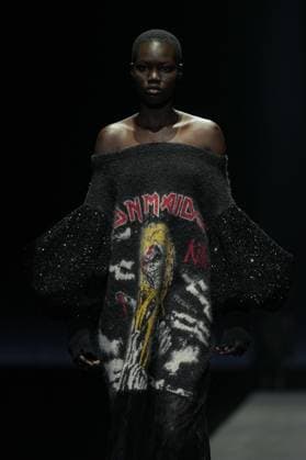 Milan, Milan Women s Fashion Week: Fall Winter 2025 26 - Women s Fashion, Fall Winter 2025 26 - Aniye Records fashion show - catwalk in the photo: Model  Copyright: xRiccardoxGIordanox xipa-agency.netx xRiccardoxGiordanox IPA_Agency_IPA54762167