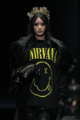 Milan, Milan Women s Fashion Week: Fall Winter 2025 26 - Women s Fashion, Fall Winter 2025 26 - Aniye Records fashion show - catwalk in the photo: Model  Copyright: xRiccardoxGIordanox xipa-agency.netx xRiccardoxGiordanox IPA_Agency_IPA54762195