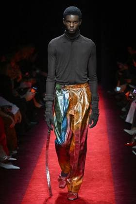 Milan, Milan Women s Fashion Week: Fall Winter 2025 - Women s Fashion, Fall Winter 2025.- Ferrari fashion show - catwalk. in the photo: model  Copyright: xSimonaxChiocciax xipa-agency.netx xSimonaxChiocciax IPA_Agency_IPA54764990